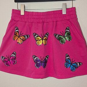 Queen of Sparkles Pink Butterfly Skort